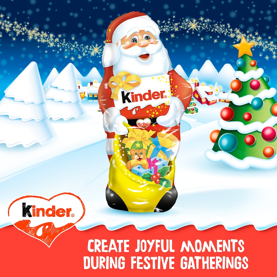 image 1 of Kinder Milk Chocolate Santa 110g