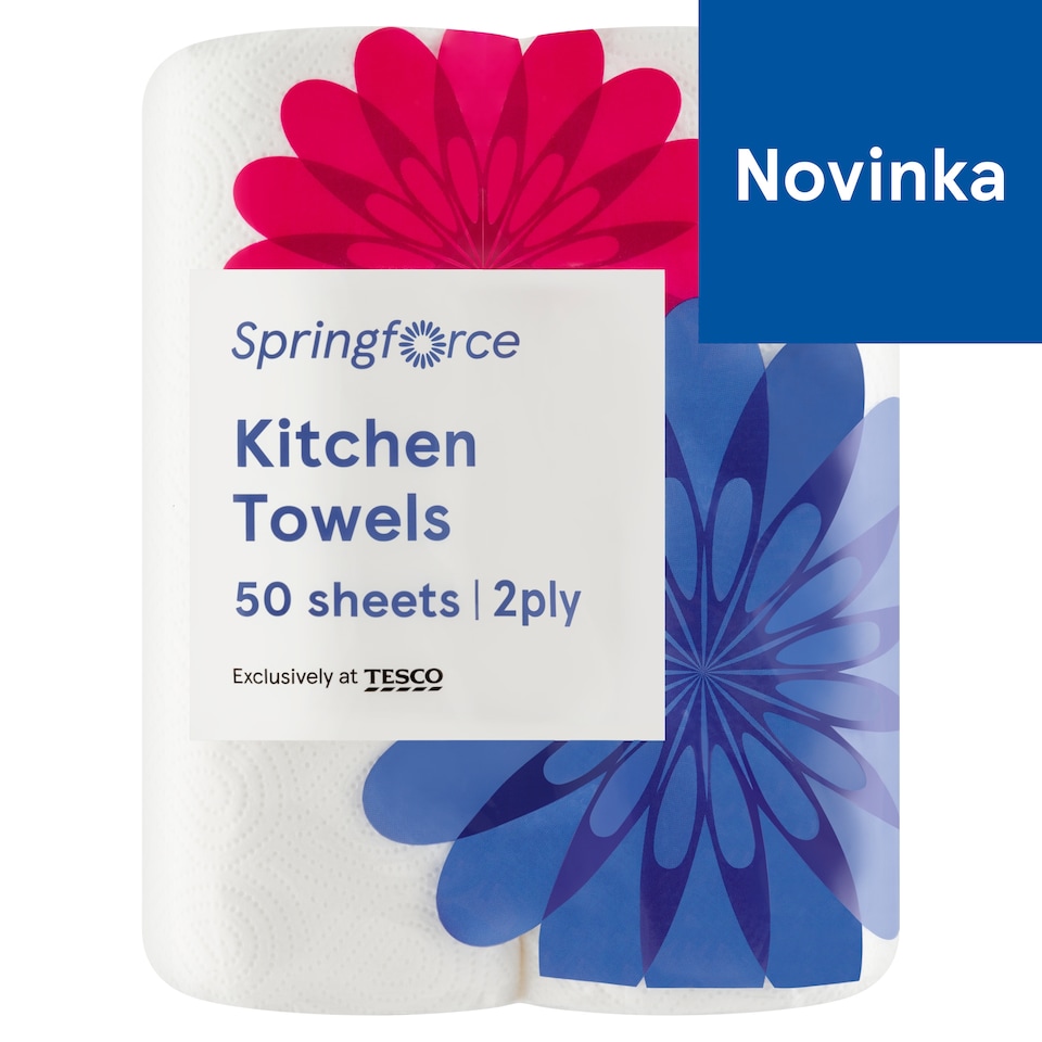 Springforce Kitchen Towels 2 Ply 2 Rolls