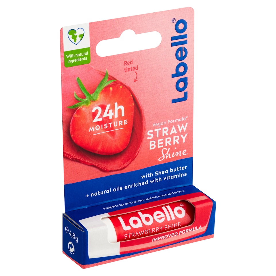 image 1 of  Labello Strawberry Shine Caring Lip Balm 4.8g