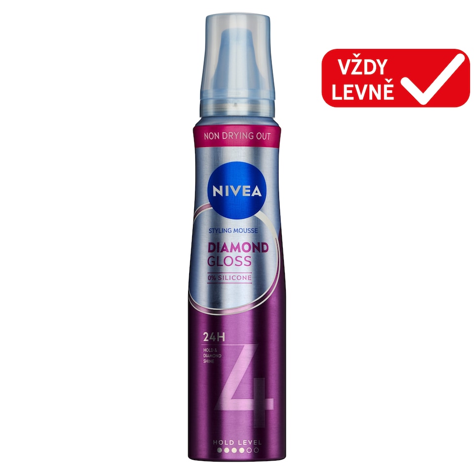 Obrázek 1 pro produkt Nivea Diamond Gloss Pěnové tužidlo 150ml