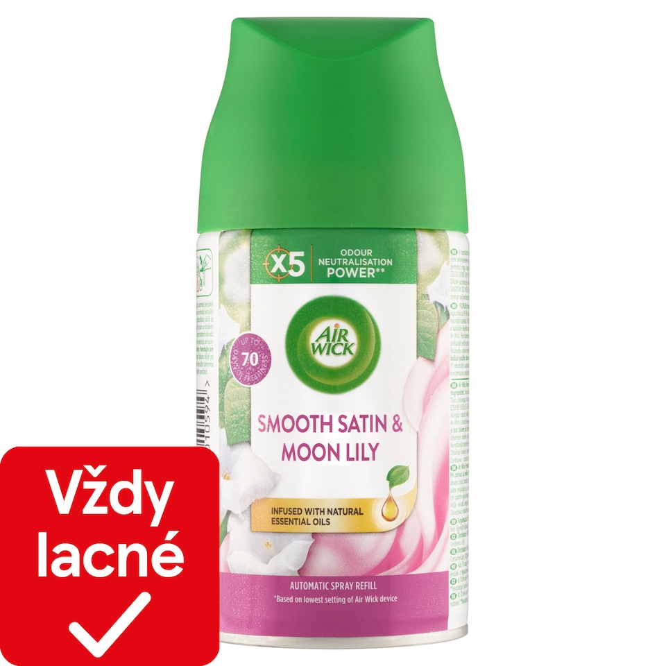 obrázok 1 z Air Wick Freshmatic Náplň do osviežovača vzduchu jemný satén a mesačná ľalia 250 ml