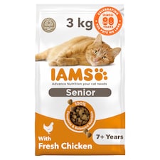 IAMS Advanced Nutrition Senior +7 Cat Dry Food with Fresh Chicken 3kg