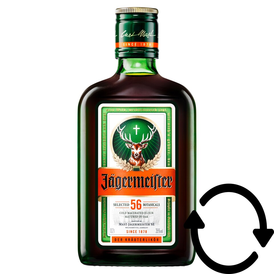 Jägermeister gyógynövény likőr 35% 200 ml