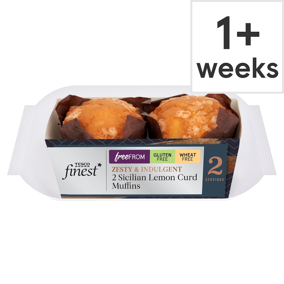 Tesco Finest Free From Sicilian Lemon Curd Muffins 2 Pack
