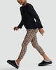image 1 of F&F Girls Leopard Print Fleece Lined Leggings in Multi