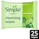 image 1 of Simple Biodegradable Cleansing Wipes 25Pack