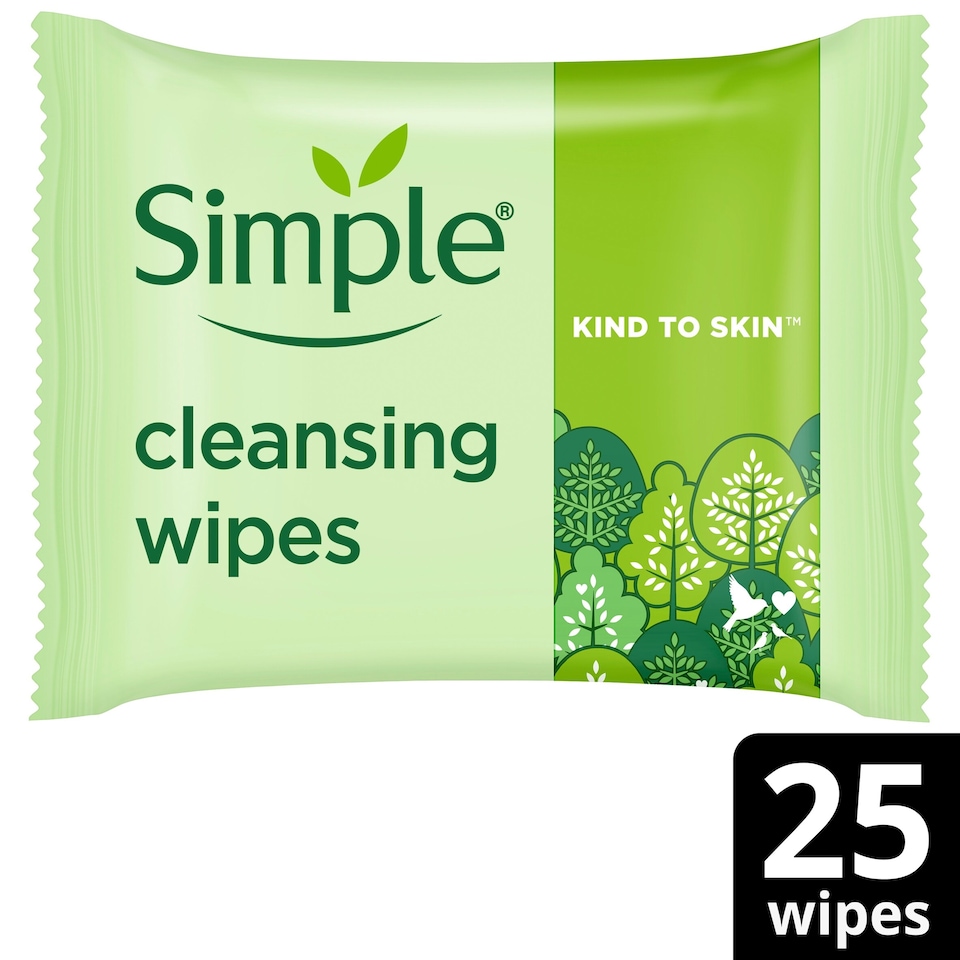 image 1 of Simple Biodegradable Cleansing Wipes 25Pack