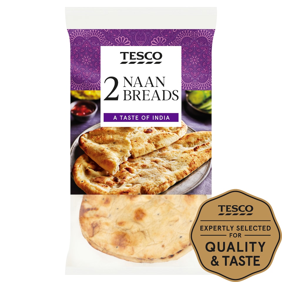 Tesco Naan Breads 320G