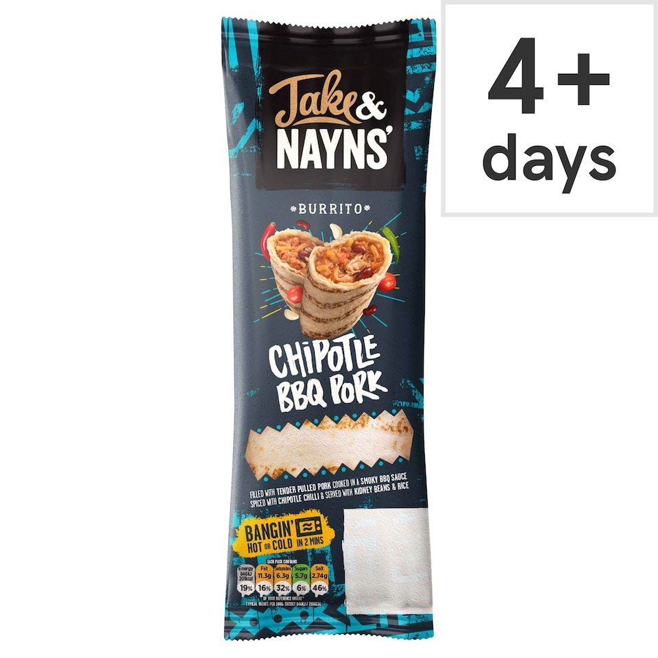Jake & Nayns Chipotle Bbq Pork Burrito 185G