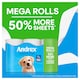 image 4 of Andrex Complete Clean Toilet Tissue Mega Rolls 12 Pack