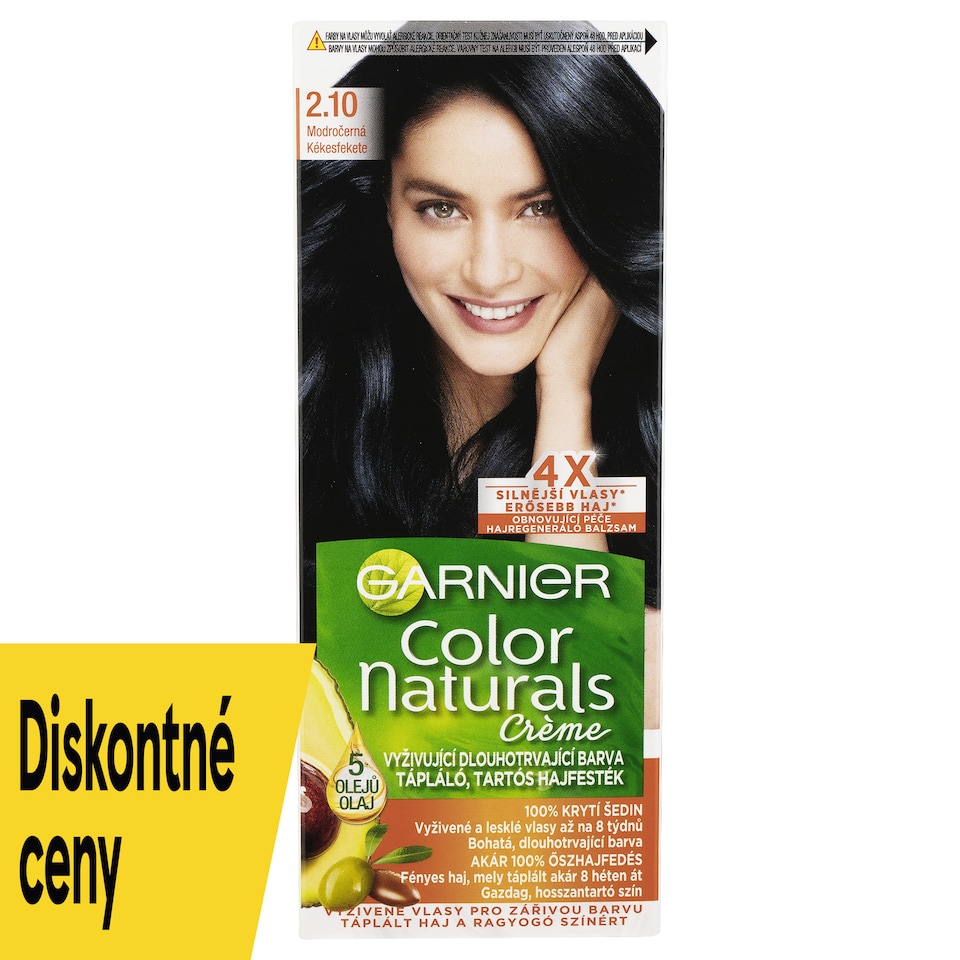 Garnier Color Naturals permanentná farba na vlasy 2 .10 Modročierna, 60 +40 +12 ml