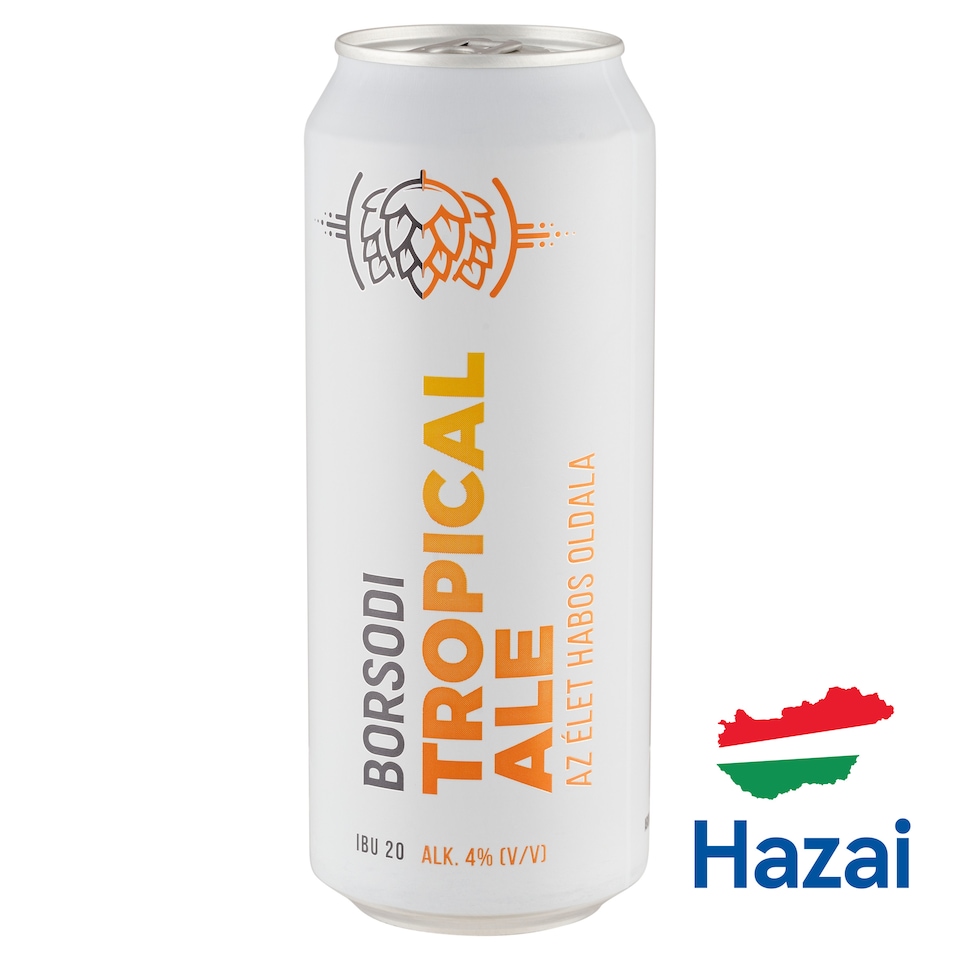 Borsodi Tropical ale szűretlen felsőerjesztésű sörkülönlegesség 4% 0,5 l