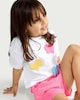 image 2 of F&F Girls 2-Piece Pure Cotton Butterfly T-Shirt and Shorts Set in Multi Pink