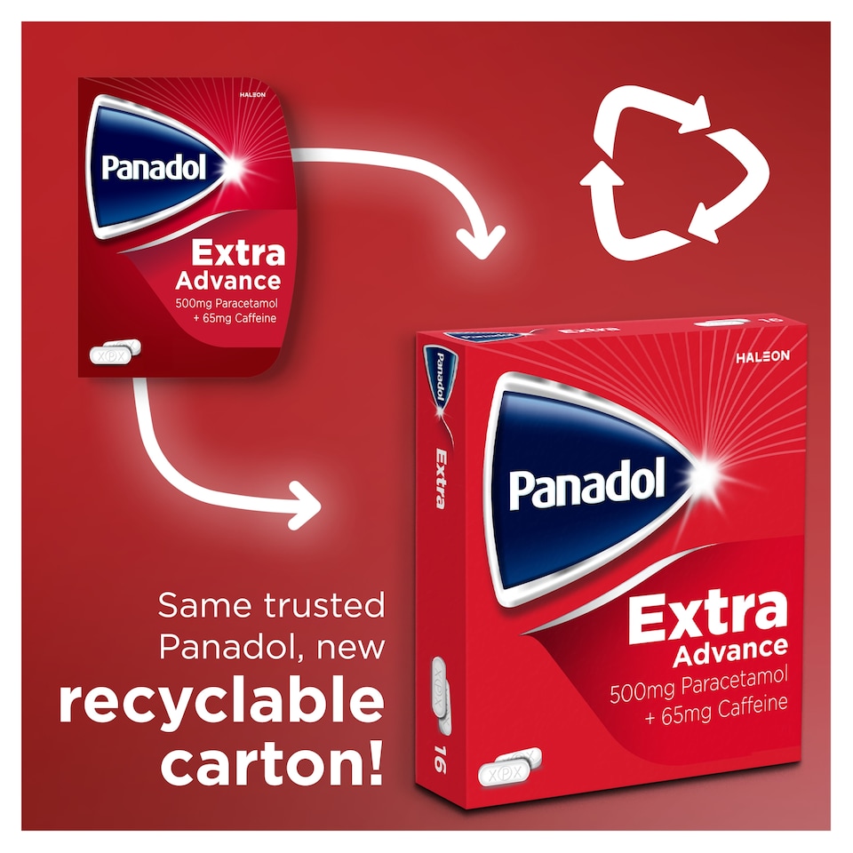 image 1 of Panadol Extra Advance 500MG/65MG Tablets 16 Pack