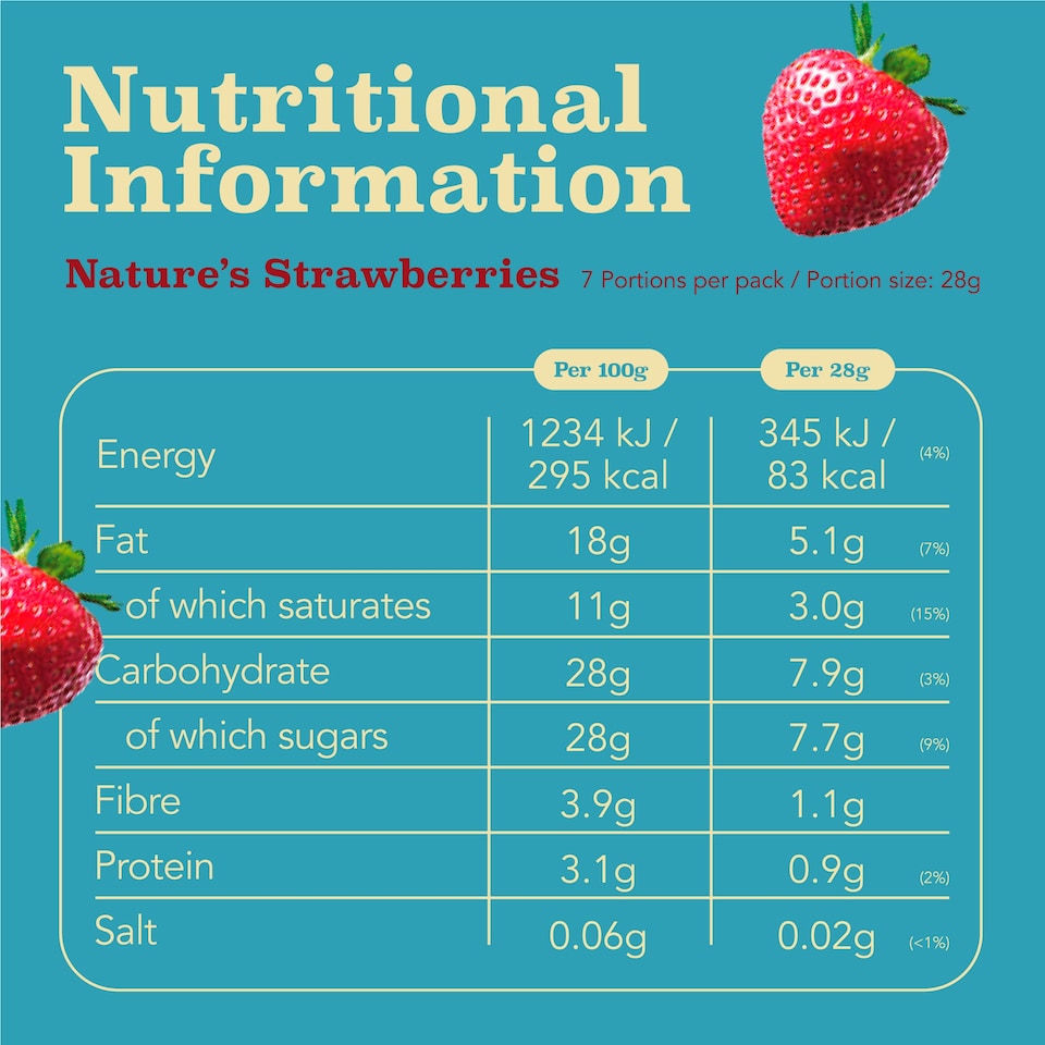 image 1 of tru fru Nature's Strawberries White & Dark Chocolate 200g