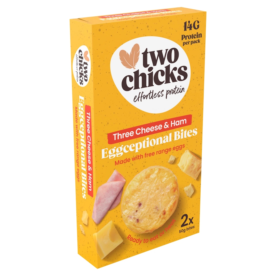 Two Chicks Three Cheese & Ham Eggceptional Egg Bites 2x50g
