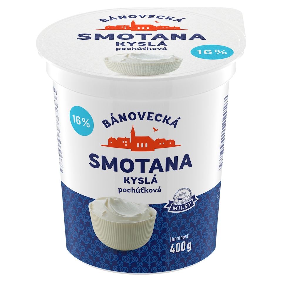 Milsy Bánovecká Gourmet Sour Cream 16% 400 g