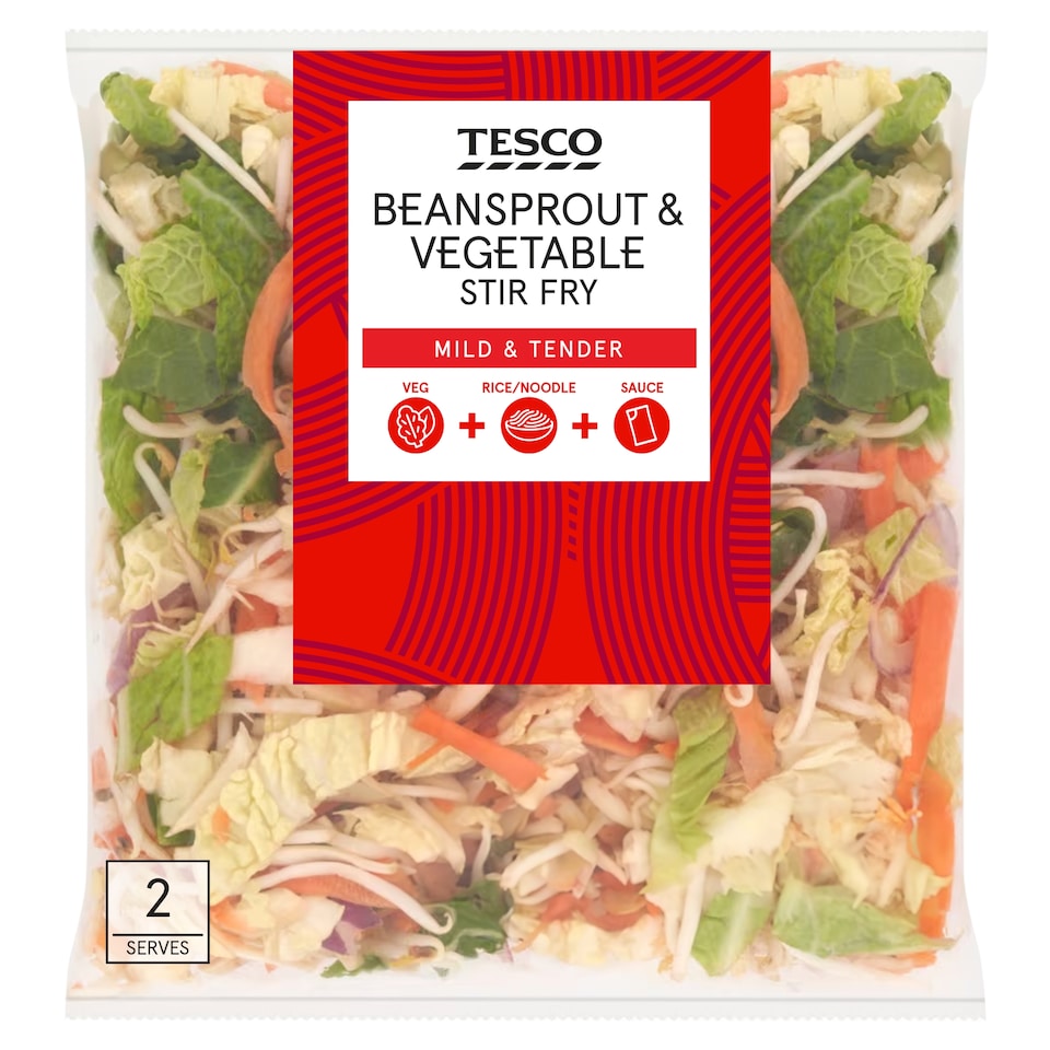 Tesco Beansprout & Vegetable Stir Fry 320g (EXP)
