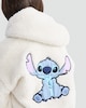 image 3 of Disney Lilo & Stitch Fleece Embroidered Zip Up Hoodie in Cream