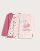 image 1 of F&F Girls 3-Pack Pure Cotton Cherry Printed Long Sleeved Tops in Multi