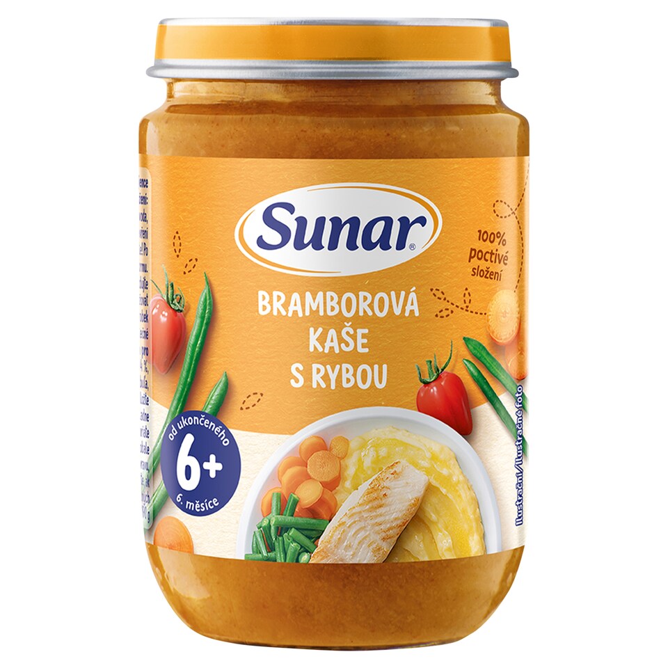 Obrázek 1 pro produkt Sunar příkrm bramborová kaše s rybou 6m+, 190g