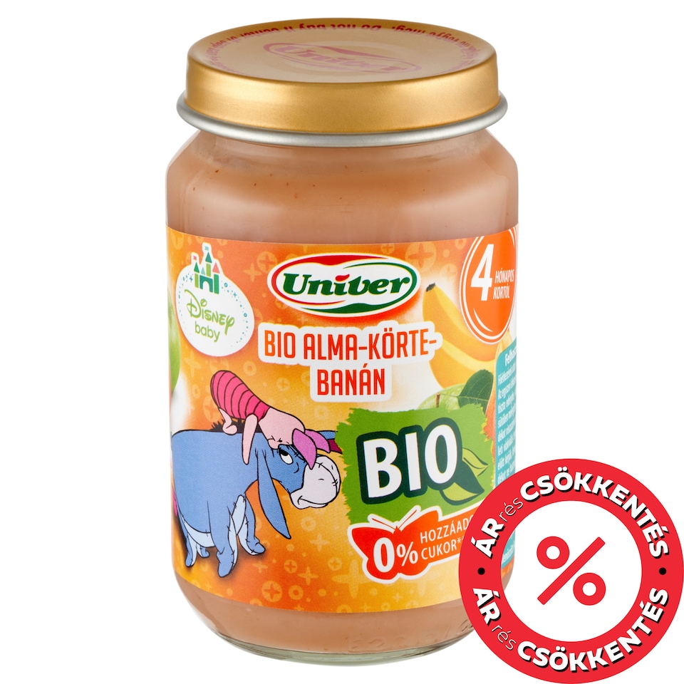 Univer bio alma-körte-banán bébidesszert 4 hónapos kortól 163 g