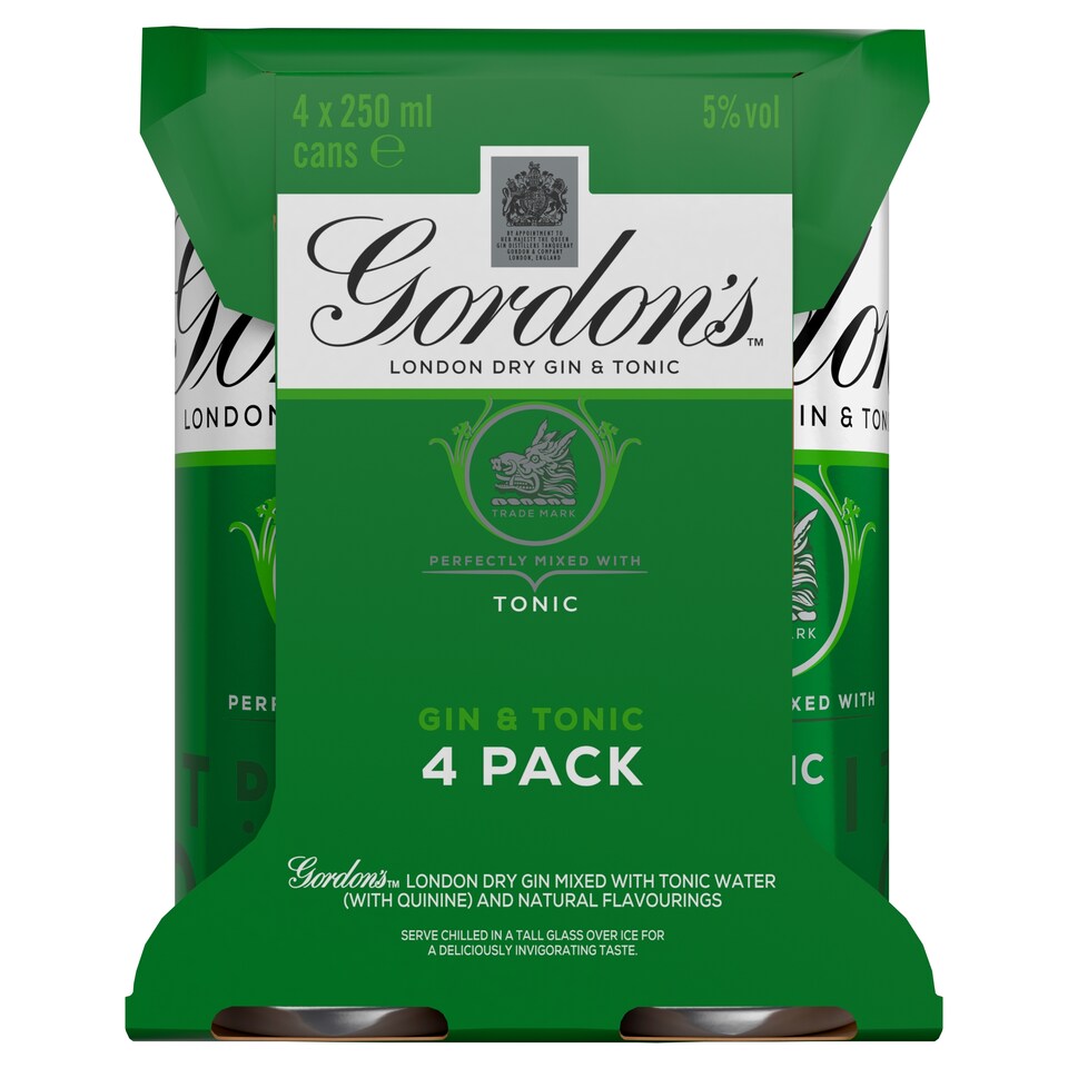 image 1 of Gordon's Gin & Tonic 4X250ml