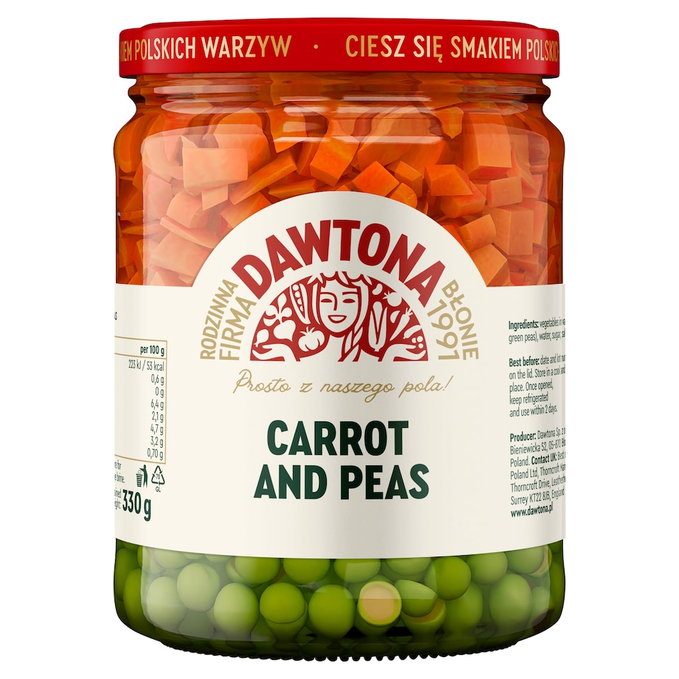 Dawtona Carrot and Peas 510g