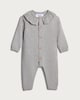 image 1 of  F&F x Samantha Faiers Knitted Ruffle Collar Romper in Grey