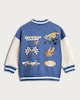image 5 of Hot Wheels Speed Club Cotton Rich Bomber Jacket in Blue