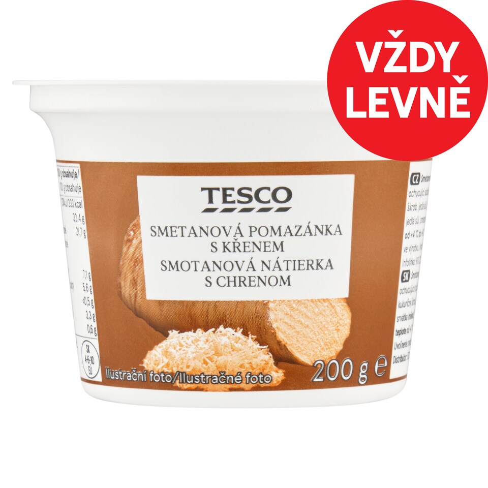 Tesco Cream Spread with Horseradish 200g