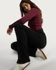 image 2 of OH ME OH MY High Waisted Flared Leggings in Black