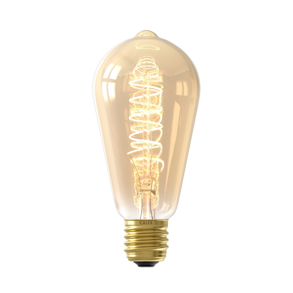 image 1 of Calex Decorative Gold E27 Led Rustic Bulb