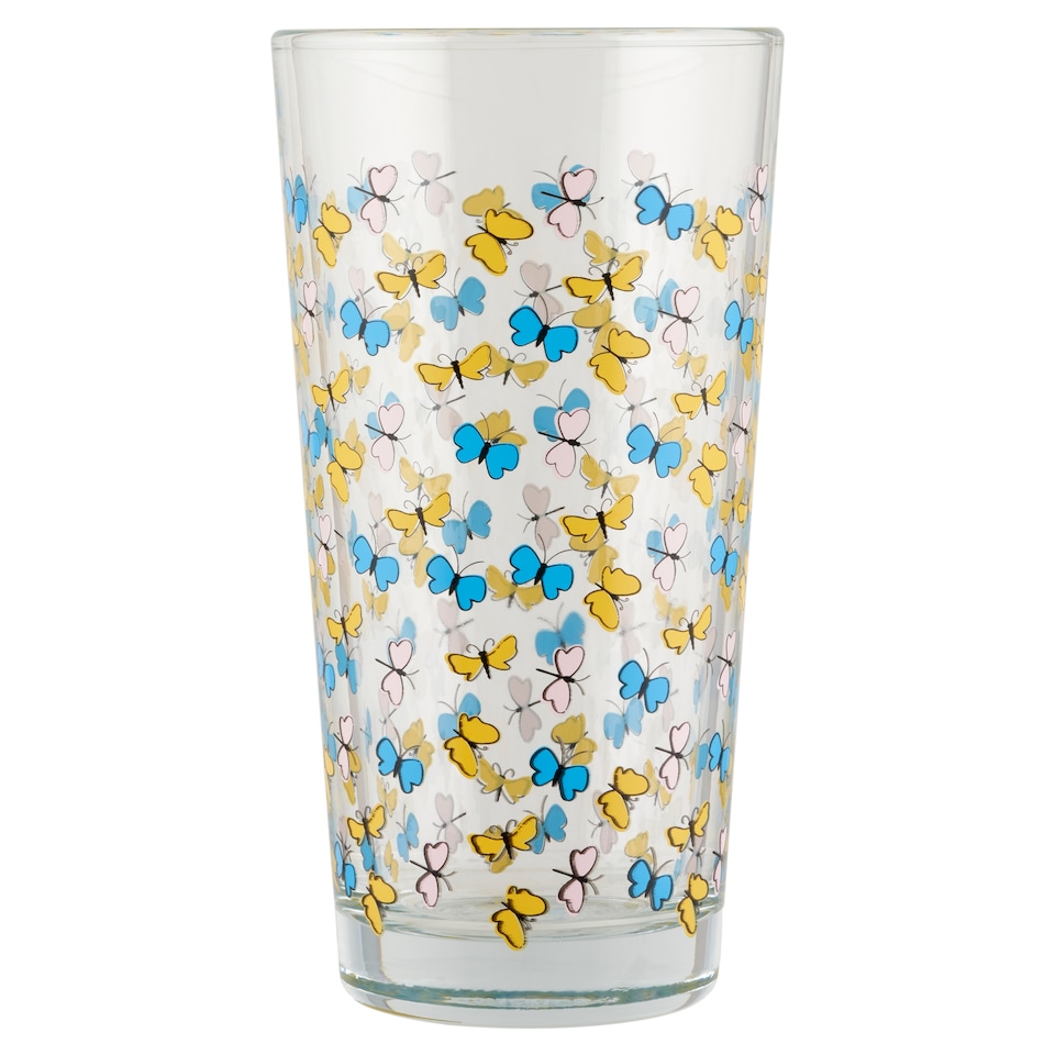 Sklenice se vzorem motýla 370 ml