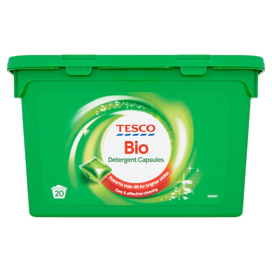 Tesco Capsules Biological Laundry 20 Washes 490Ml Tesco Groceries