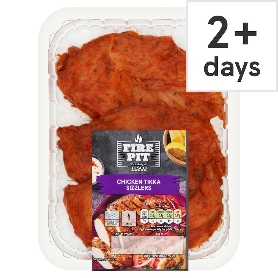 FIRE PIT Tesco Fire Pit Chicken Tikka Sizzlers 300G