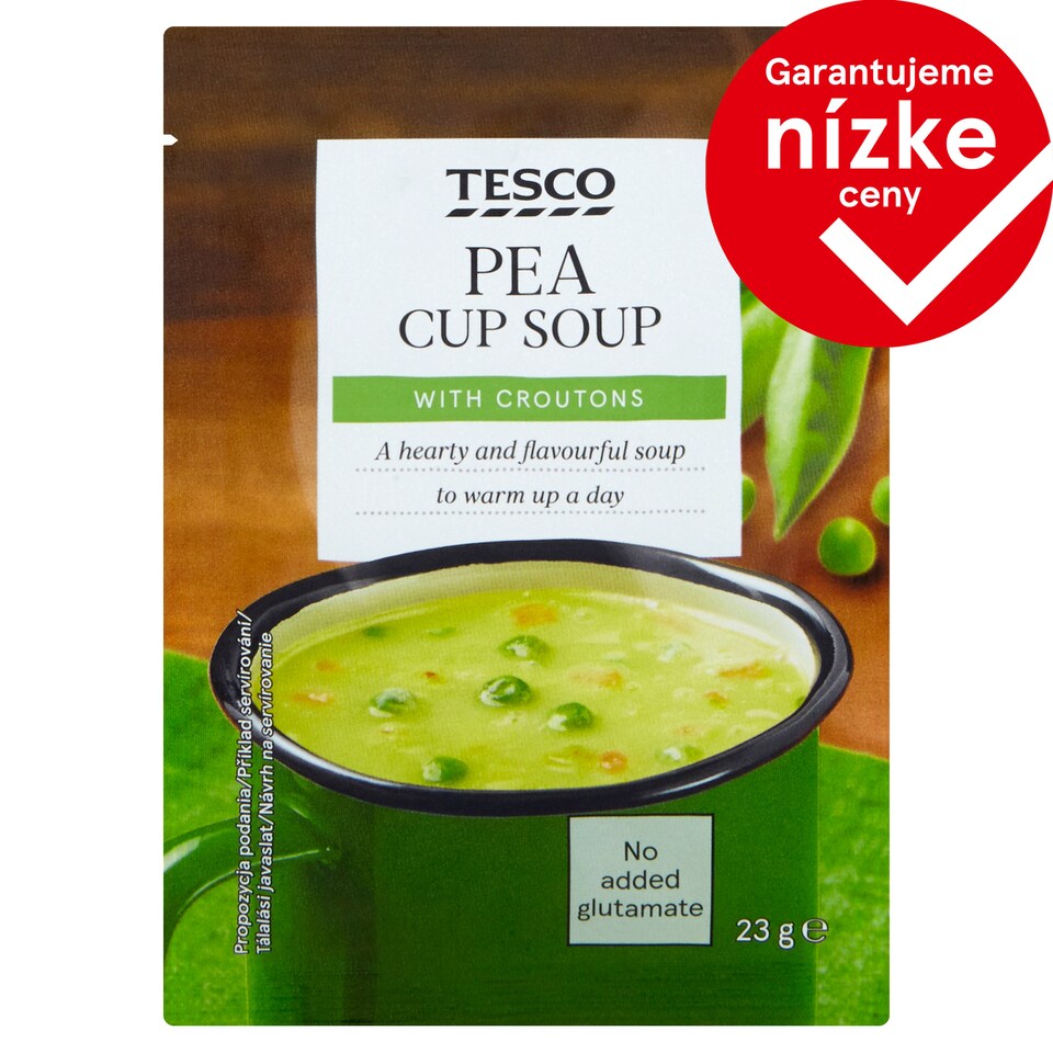 Tesco Pea Cup Soup with Croutons 23 g