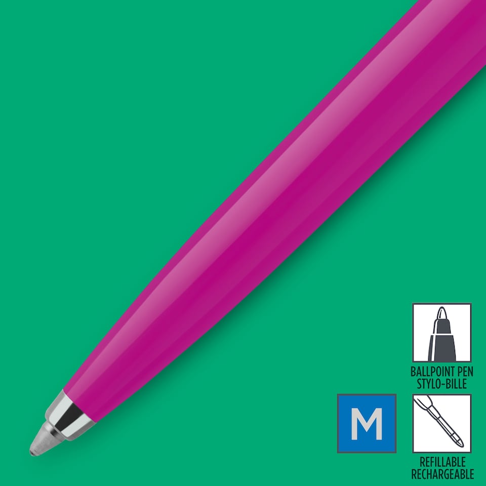 image 1 of Parker Jotter Ballpoint Pen, Magenta, Medium Point, Blue Ink