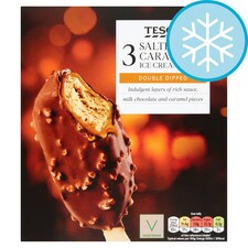 Tesco Salted Caramel Ice Cream 3X90 Ml
