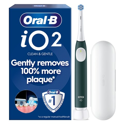Oral-B iO Series 2 Clean & Care Green Electric Toothbrush & Travel Case ...