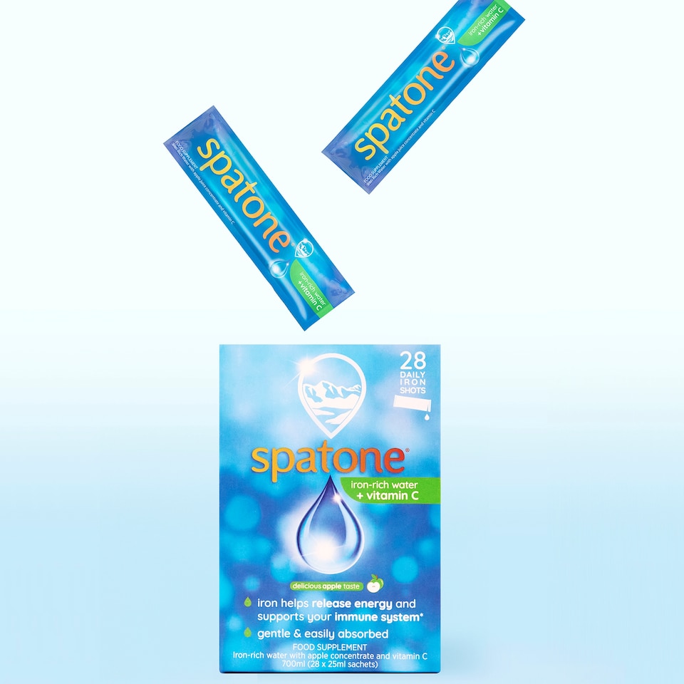 image 1 of Spatone Liquid Iron Supplement with Vitamin C - Apple Sachets 28s