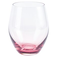 F&F Home Burgundy smoked stemless wine glass 