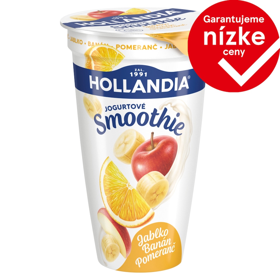 Hollandia Jogurtové smoothie jablko, banán, pomaranč s kultúrou BiFi 230 ml