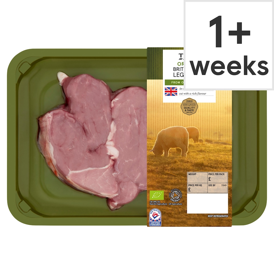 Tesco Organic British Lamb Leg Steaks 300G