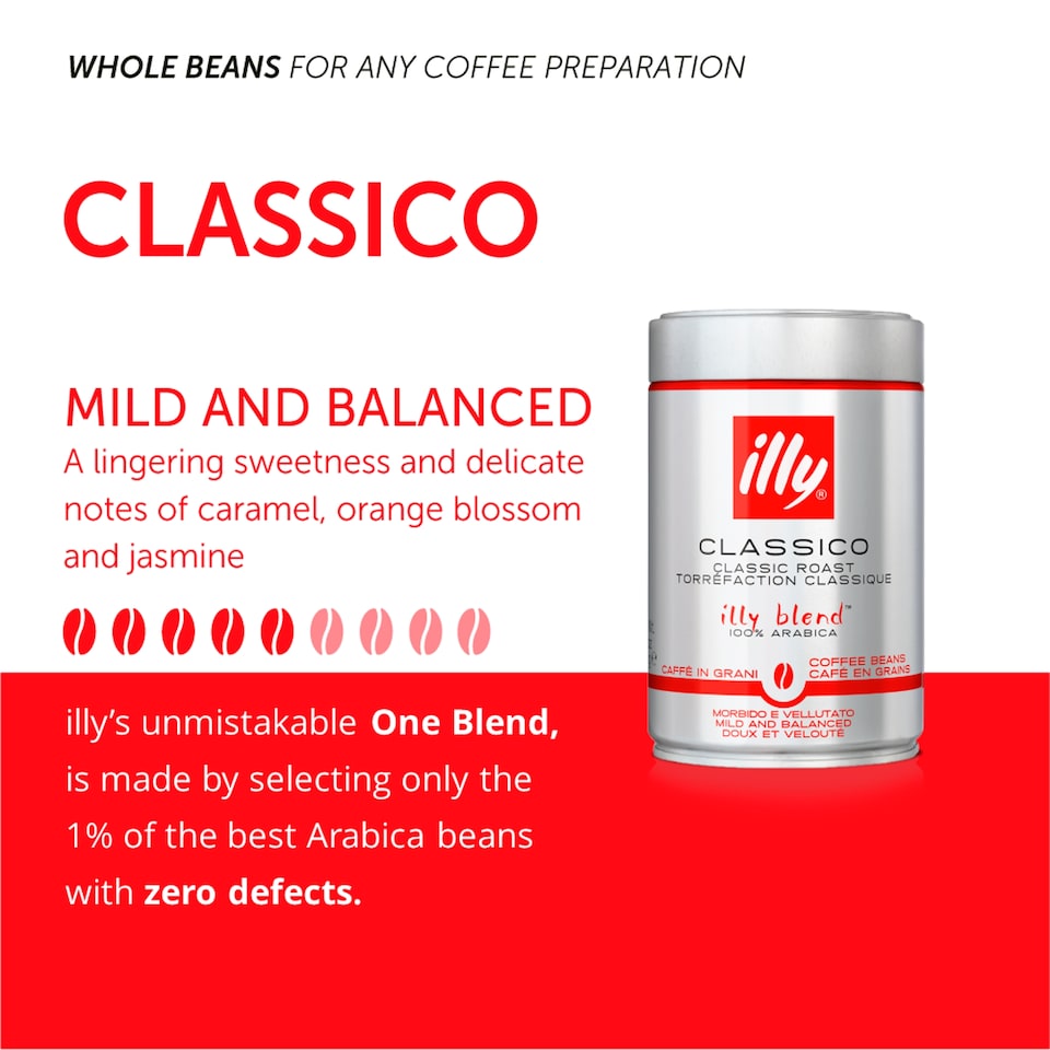 image 1 of Illy Classico Coffee Beans - Classic Roast 250g