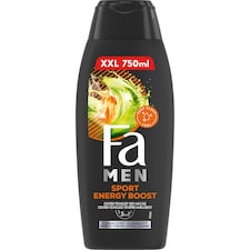 Fa Men Sport Energy Boost sprchový gél a pena do kúpeľa 3v1 s vôňou guarany 750 ml