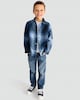 image 2 of F&F Boys Check Print Pocket Front Shacket in Blue