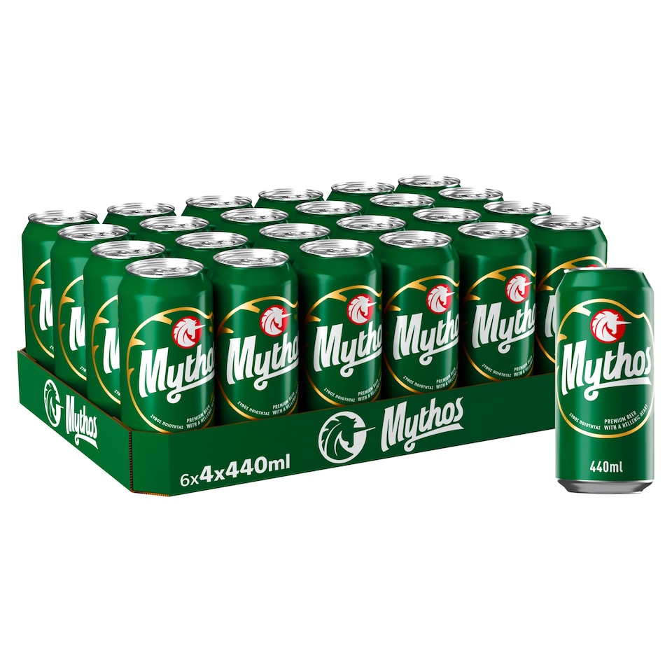 image 1 of Mythos Premium Greek Lager Beer Can 4x440ml