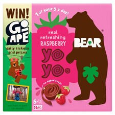 Bear Pure Fruit Yoyo Raspberry 5 X 20G - Tesco Groceries