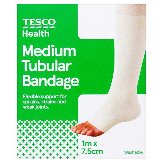 Tesco Elasticated Tubular Bandage 7.5Cmx1m Medium Tesco Groceries